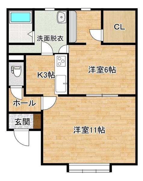 PETIE・ROYAL（プチロイヤル）（2-B） 間取り図画像