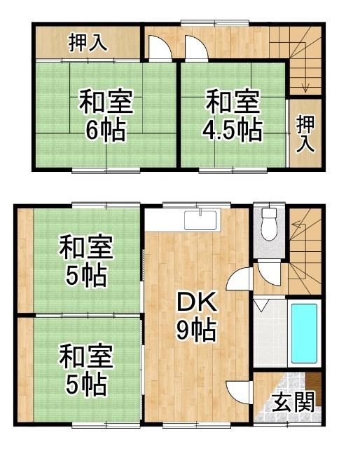 西9南28一戸建て貸家（1） 間取り図画像
