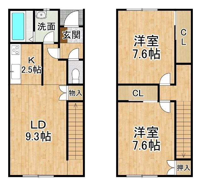 ルシアス③（B） 間取り図画像