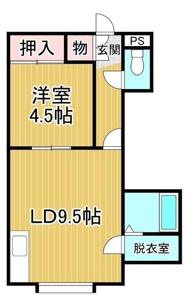 ハイツプレベール（202） 間取り図画像