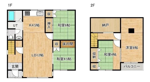 神楽岡1-5借家（1） 間取り図画像