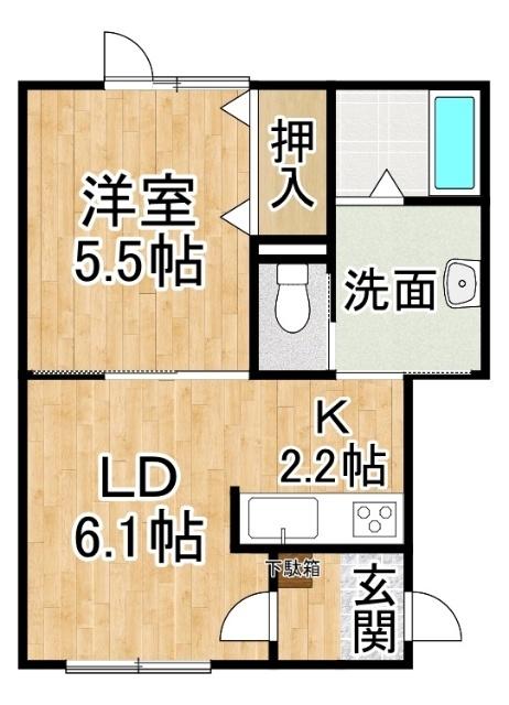 ルシアス⑤（201） 間取り図画像