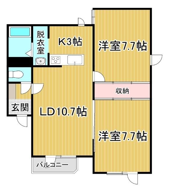 レジデンスマンワVI（102） 間取り図画像