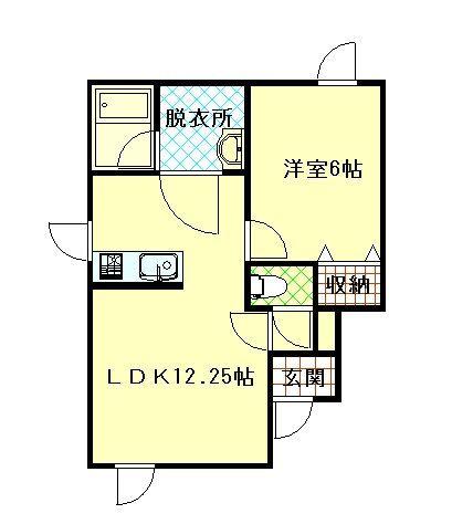 THREE ARROWS（102） 間取り図画像