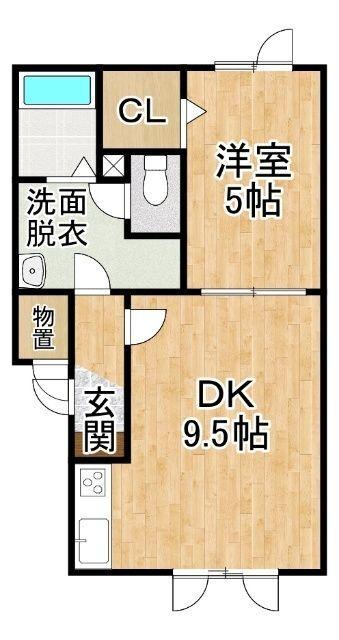 ナチュールⅠ（102） 間取り図画像