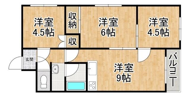 アサンテ柏林台（303） 間取り図画像
