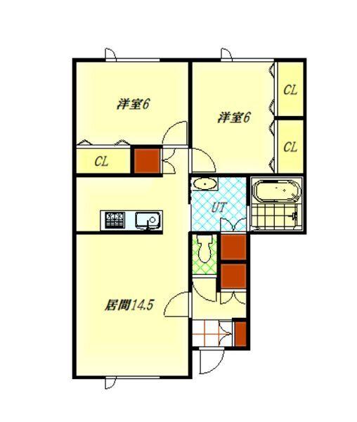 グランコーポ開本Ｂ（101） 間取り図画像