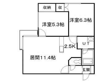 ヴィクトワールⅡ（202） 間取り図画像