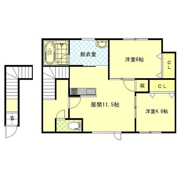 コスモアベニュー六条（B） 間取り図画像