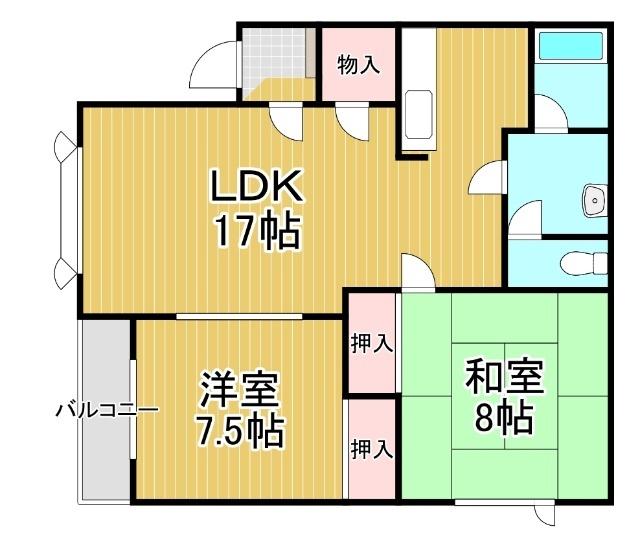 コーポ中村（202） 間取り図画像