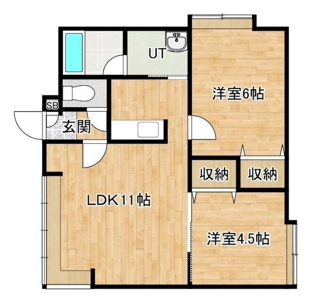 クレール７６（102） 間取り図画像
