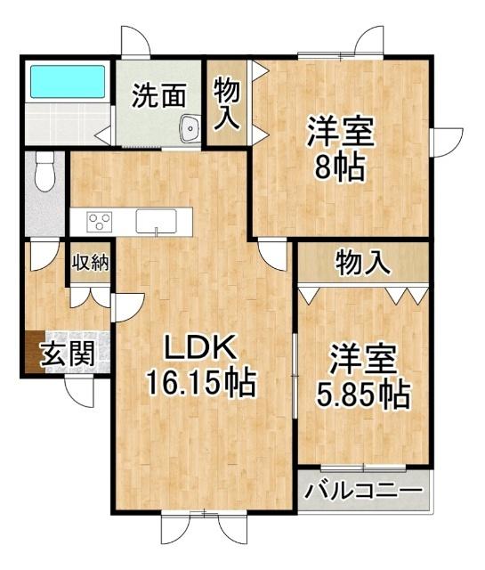 ノルドK（102） 間取り図画像