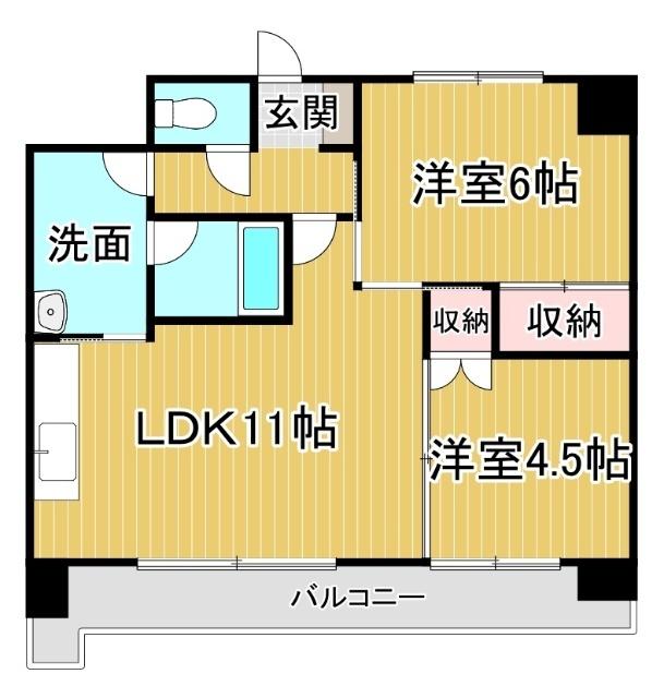 帯広マンション第3（202） 間取り図画像