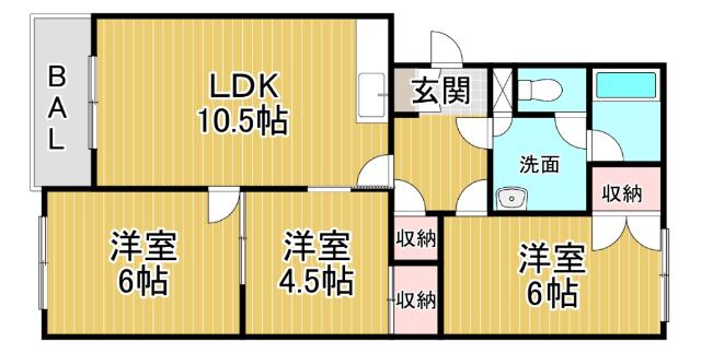 エルミタージュ（B-4） 間取り図画像