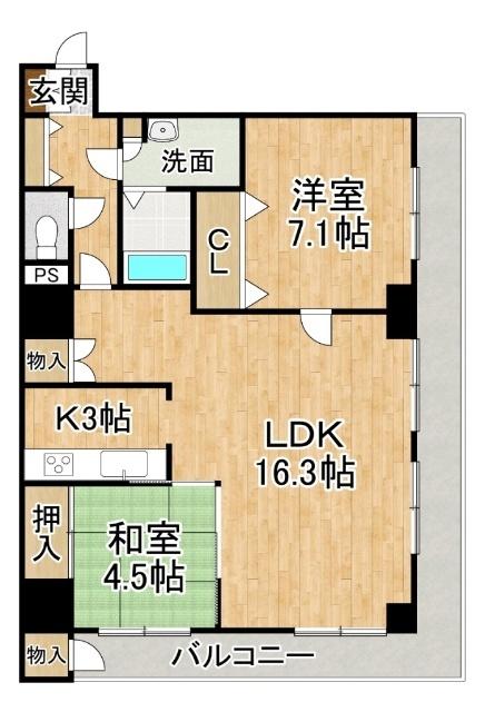 グランドール司（505） 間取り図画像