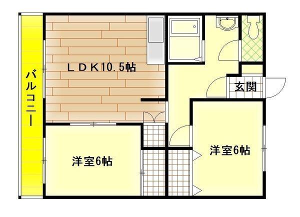 エーコーパティオス（203） 間取り図画像