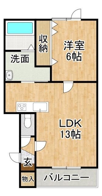 ALPHAⅣ（アルファⅣ）（2-B） 間取り図画像