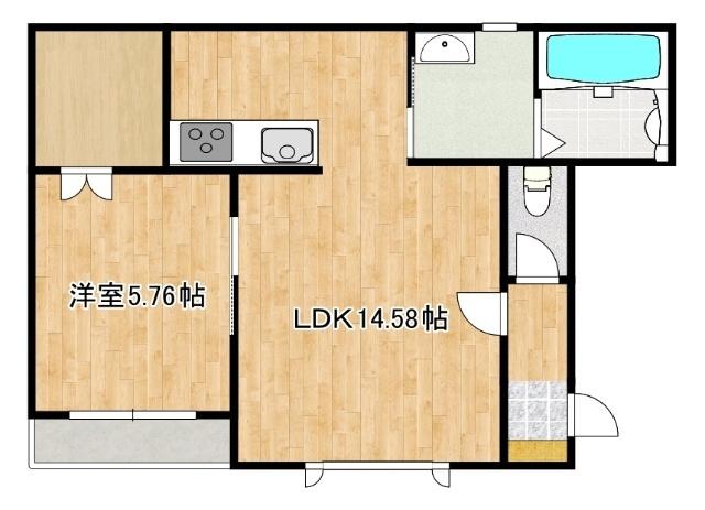 ハルコマリーフB（B102） 間取り図画像