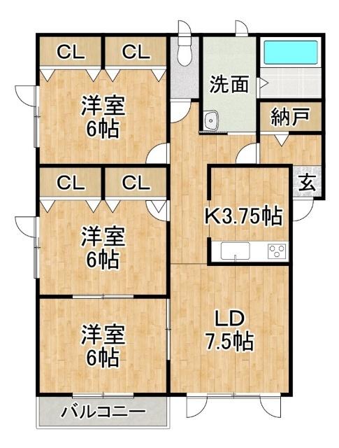 コーポエストリータ（202） 間取り図画像