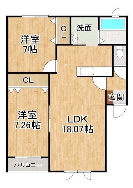 コルサＫ（101） 間取り図画像