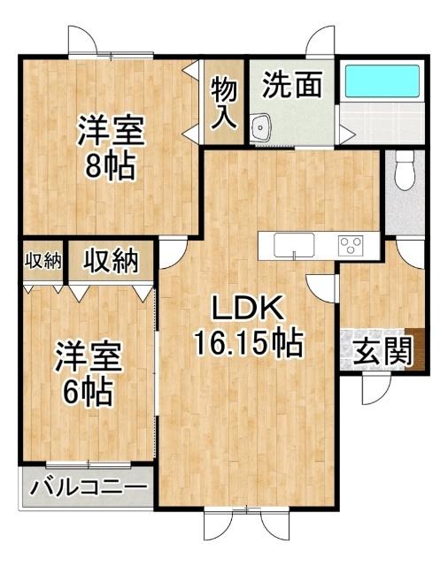 GeoⅡ（ジオⅡ）（201） 間取り図画像