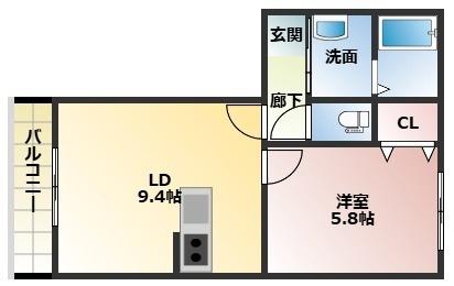 NOON EAST（1-A） 間取り図画像