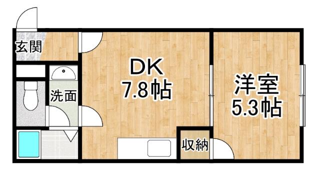 らいふS（2-D） 間取り図画像