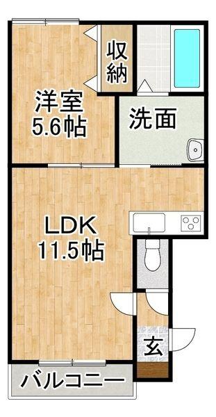 グラシアス帯広（203） 間取り図画像