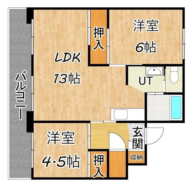 ビレッジハウス大成1号棟（408） 間取り図画像