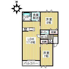 タイタスⅡ（206） 間取り図画像