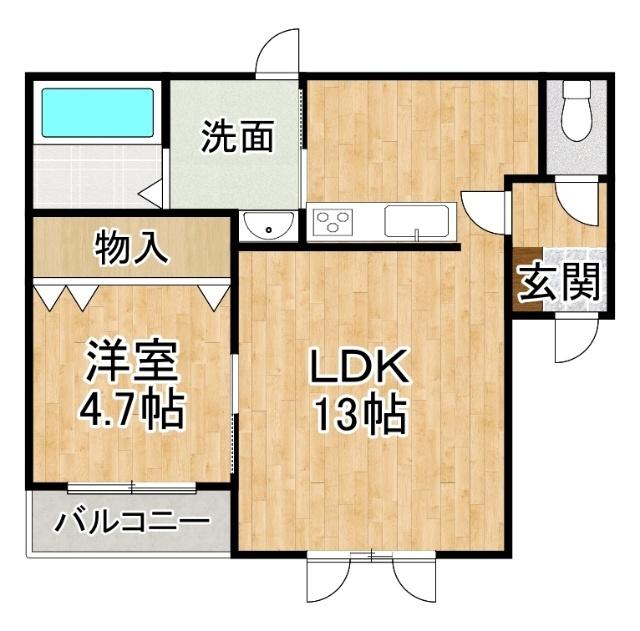 カラリア西1条通り（101） 間取り図画像
