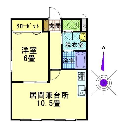 リバティカツヒラ（106） 間取り図画像