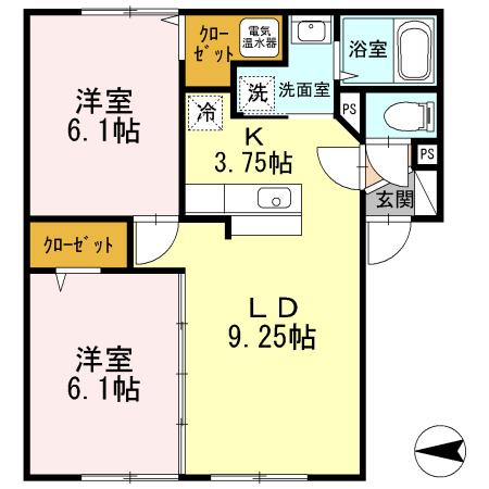 グランドール彩（101） 間取り図画像