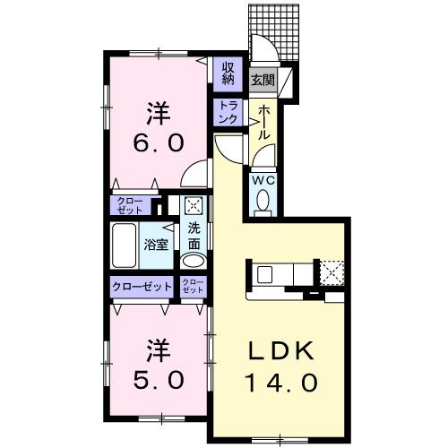 ガーディノディルースⅢ（104） 間取り図画像