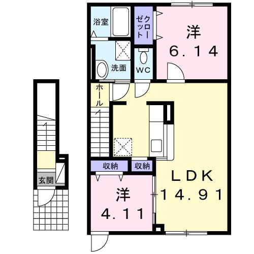 サンライズ彩（203） 間取り図画像