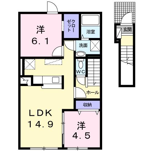 レガーレⅠ（204） 間取り図画像