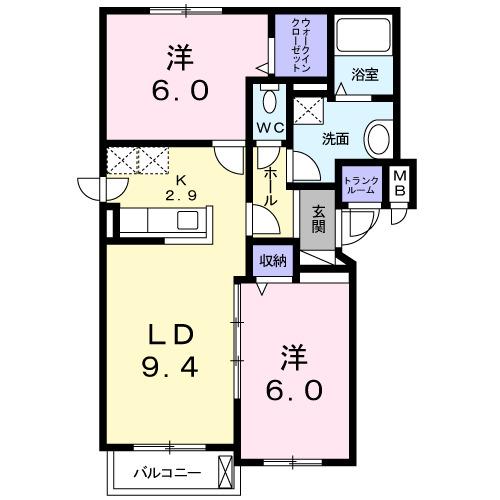 プリマヴェーラ・ルーチェ（401） 間取り図画像