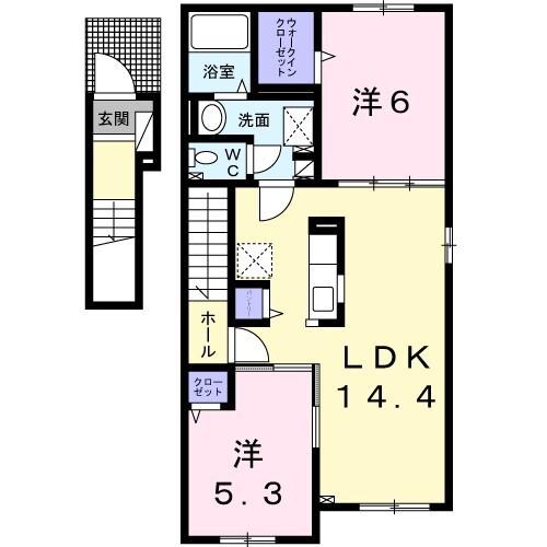 ブルースカイ（201） 間取り図画像