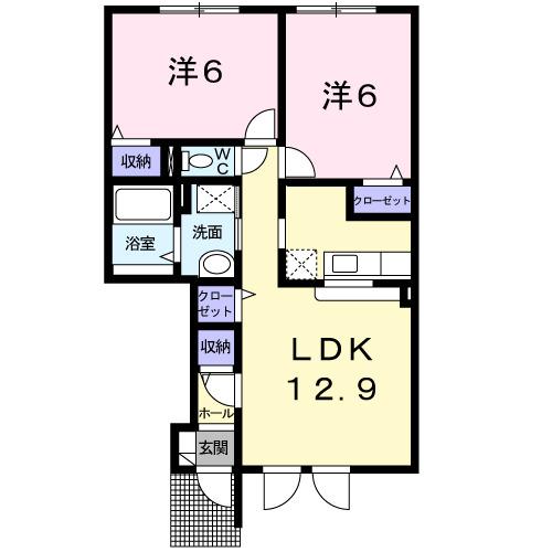 カーサ・ヴェルデ（102） 間取り図画像