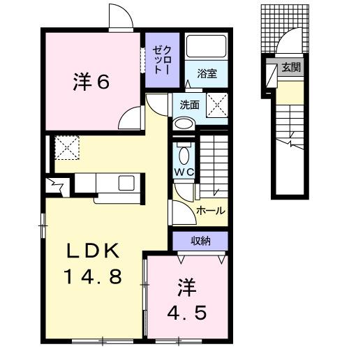 プレリュード（202） 間取り図画像