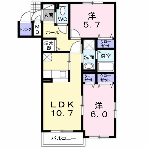 ＡｍｙⅡ（101） 間取り図画像