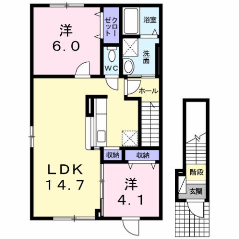 グランドスラム・１０５（201） 間取り図画像