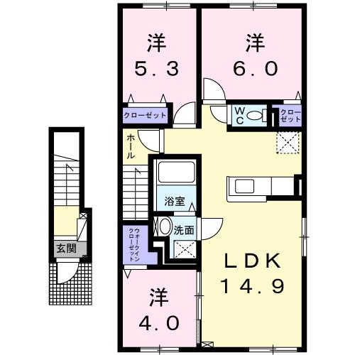 フォレストコート（202） 間取り図画像