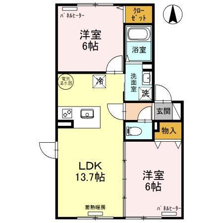 グランドールＫ　（Ⅰ/Ⅱ/Ⅲ）（Ⅰ102） 間取り図画像
