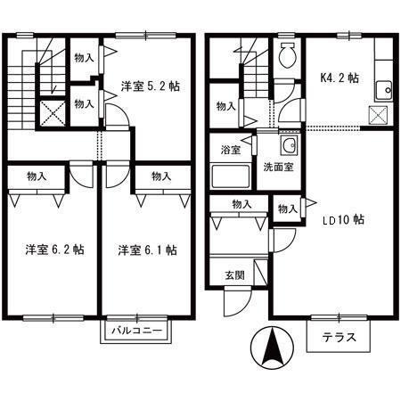 ＹＥレジデンス　Ａ（A-2） 間取り図画像