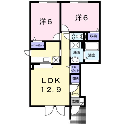 フレグランス３９（101） 間取り図画像