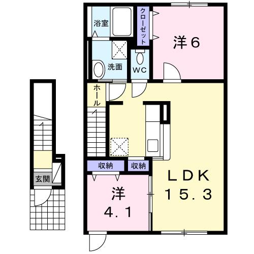 レインボーハイツモア（204） 間取り図画像