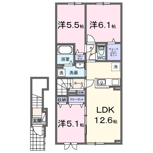 ココル（206） 間取り図画像