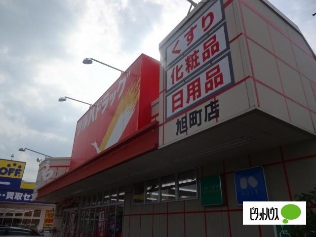 ツルハドラッグ旭町店：1077m