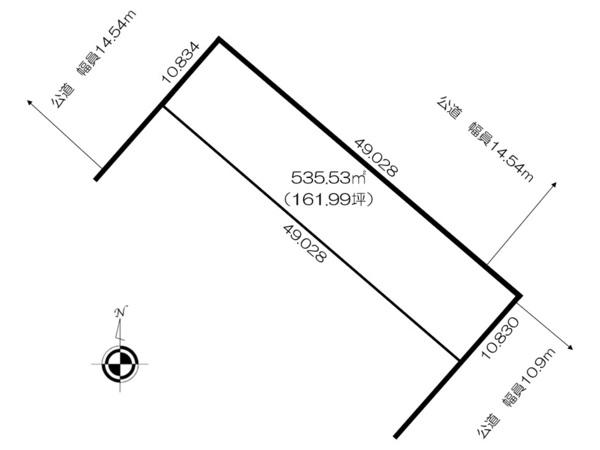 清水町御影西１条３丁目　売土地 区画図